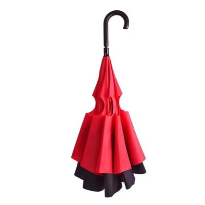 China All In 1 Double Layer Custom Windproof Reverse Umbrella Inverted for sale