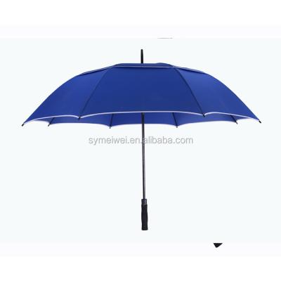 China Industrial Navy Blue Canopy Double Golf Umbrella With Company Logo Customized Color Ads OEM Size Umbrellas Great For Fishing for sale