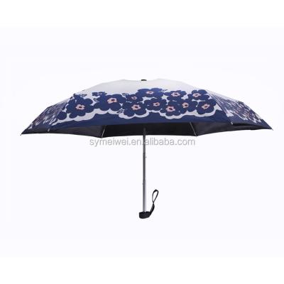 China All In 1 High Quality Automatic Flower Open Printing 3 Fold Chinese Sun Umbrella for sale