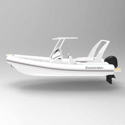 China Popular Sale 6.5m Aluminum Orca PVC RIB700 Mini Yacht Factory Hypalon Inflatable Boat Sunstrider 650 Fishing for sale