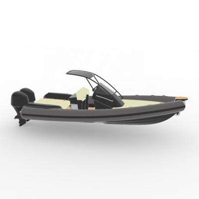 China 7.8 m Italian Designed Luxury Orca PVC Aluminum Hypalon RIB Boat Aluminum RIB780 25ft Inflatable Boat With Folding Bed for sale