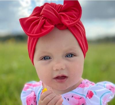 China Hat for baby new baby girl wholesale butterfly hat cute simple colors cotton hat for girls baby for sale