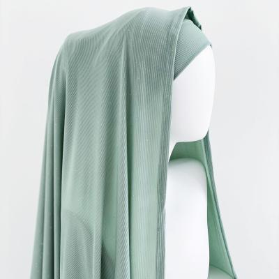 China Long Scarf Malaysia Hijab Ribbed Solid Color Cotton Yarn Hijabs Tank Top Hijab Basic Silver Premium Tank Top Scarf for sale