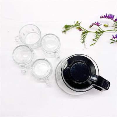 China Viable Makers Launch New Glass Teapot Sets Glass Jug Glass Set With Handle Opening Gift Kettle for sale