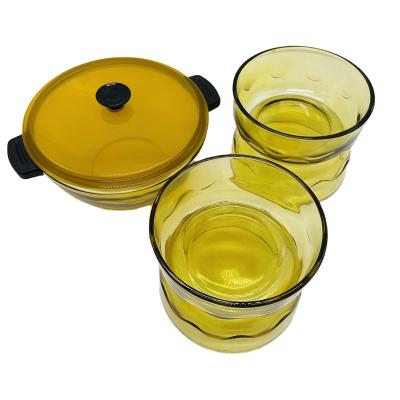 China Viable Manufacturers Launched Deeply Discounted 5 Piece Pot Bowl Kitchen Glass Bowl Set for sale