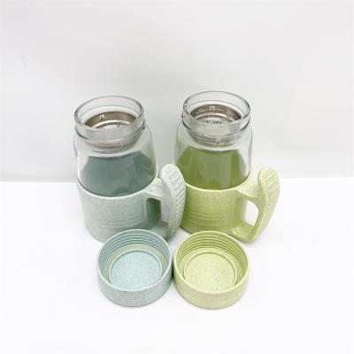 China Good quality and low price viable Maixiang Handle Mug Cup A glass mug with a lid and a handle. for sale