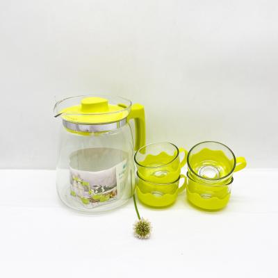 China Glass High Quality Durable Using Various Household Insulation Safety Kettle 5 Pcs Set for sale