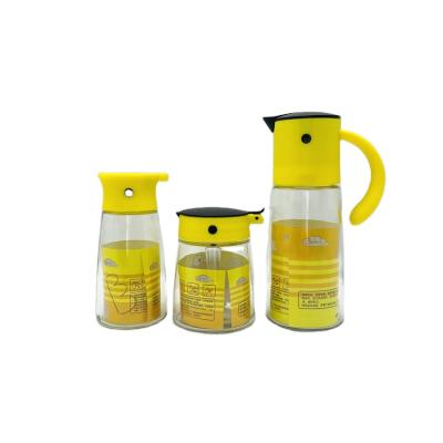 China Viable Wholesale High Quality Small Bird Kitchen 3 Pieces Cooking Dispenser Vinegar Bottle Set Oil Dispenser for sale