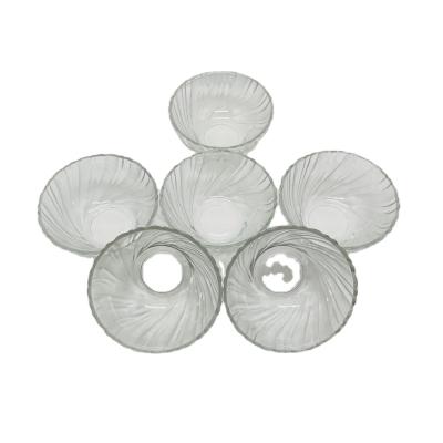 China Bargain Price Viable Glass Bowl 6 Pieces Clear Shadow Clear Glass Bowl Glass Bowl Lunch Containers for sale