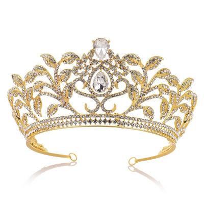 China Free Customized Handmade Silver Diamond Gold Mixed Zircon Holiday And Pageant Bridal Wedding Crowns for sale