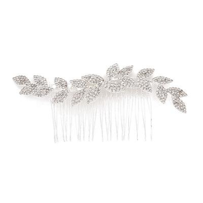 China Hair Decorations Free Customized Your Own Wedding Bridal Crystal Rhinestone Gold Silver Diamond Hair Combs For Girls for sale