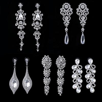 China Wedding Accessorize Yiwu Factory Wholesale Alloy Wedding Earrings for sale