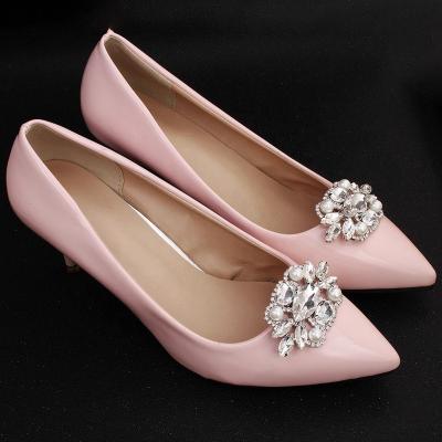 China Shoe Buckle Factory Wholesale Crystal Wedding Shoe Accessory Clips for sale