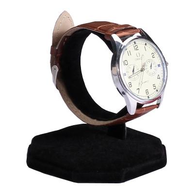 China Mordern Style Suede Watch Display Rack Watch Stand C-Ring Watch Stand Opposite Store Display Props for sale