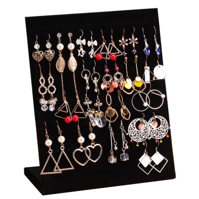 China Vertical Necklace Display Flannel Jewelry Stand Brand Stud Earrings Rack Pin Earrings Display Board Jewelry Display Props for sale