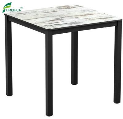 China Modern Cafe Dining Table (Height) HPL Adjustable Top Adjustable Board Dining Table Set for sale