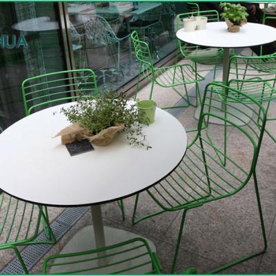 China Waterproof& fireproof classic hpl hpl glue modern resin table living room cafe hotel table top for sale