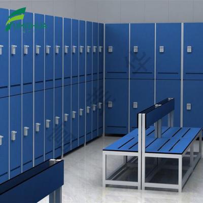 China Super Acid Corrosion Resistance Fumeihua Gym Changing Room Locker With Bench for sale