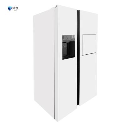 China Hotel American Style Side By Side Household Fridge Freezer Double Door Refrigerator With Automatic Ice Maker for sale