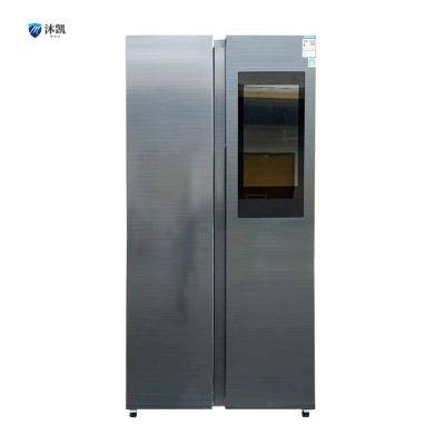 China Hotel 630L Luxury double door fridge side by side refrigerators big size home refrigerator with touch screen for sale