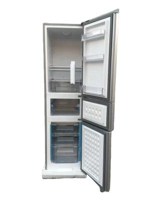 China COMPRESSOR Hot three-door refrigerator straight cold silver for sale