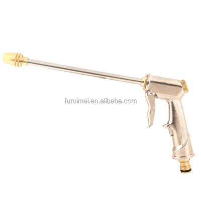 China Alloy/Copper Aluminum Body Car Washing Hose High Pressure Telescopic Water Gun With Lengthened Rod Electroplating for sale