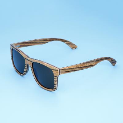 China Eco-friendly Natrual Styles Zebra Retro Sunglasses Latest Styles Wooden Sunglasses for sale