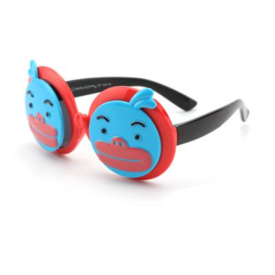 China Duck Flip Up Girls TAC Polarized Sunglasses Cartoon TPEE Sunglasses Children Cartoon Sunglasses Protect Eyes Sun Shading Glasses For Kids for sale