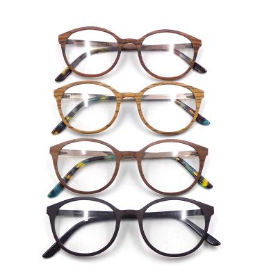 China For Wooden Frame Metal Temples Glasses Newest Reading Glass Trends From China for sale