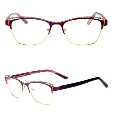 China For reading glasses fashion netting acetate eyeglasses eyeframe with decorative pattern for sale