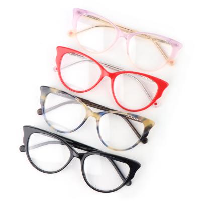 China Decorate 2022 New Arrival Acetate Cat Eye Optical Frames Optical Glasses Frame Eyewear High Quality Eyewear Frames Handmade for sale