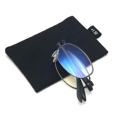 China Ultralight TR90 Retractable Flex Focus Foldable Readers Reading 360 Degree Glasses for Women Blue Light Blocking Glasses with Storage Bag for sale