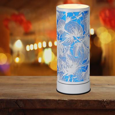 China Excellent Home Wax Aromatica Design Butterfly Fragrance Blue And White Warmer For Scented Wax Melts Tealight Wax Warmer for sale