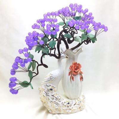 China China office decoration for office purple chalcedony fortune tree ornament suppliers in china for sale