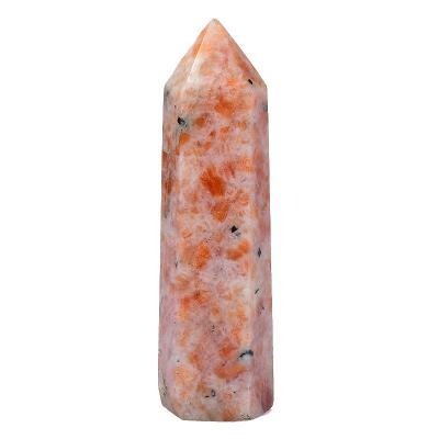 China China Famous Supplier Sunstone Natural Turn Stone Golden Sunstone Wand for sale