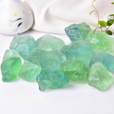 China China manufacturer professional stone tumbled green fluorite raw stone for sale for sale