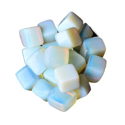 China Feng Shui New Design Gemstone Opal Cube Tumbled Stones Natural Polished Healing Tumbled Stone for sale