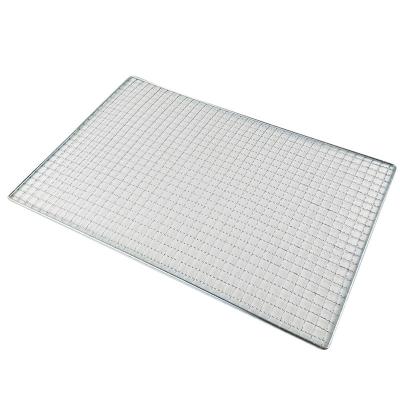 China Cheap Wire Mesh Reusable Cooking Grill Mesh Corrosion Resistance BBQ Roasting Tool Grill Grate Stainless Steel BBQ Mesh for sale