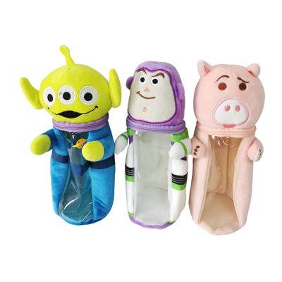 China Handmade Wholesale Pink Blue or Customized Spandex and PP Cotton Stuffed Plush Doll Cup Cover Toy for sale