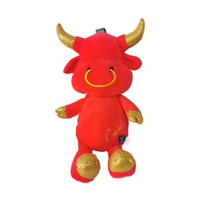 China China 2021 Durable Handmade Plush Messenger Bag Cattle Plush Toy Doll Bags for sale