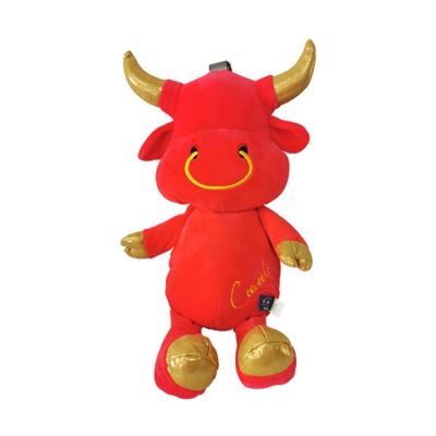 China Handmade Goods Easy Clean Kids Cattle Plush Toy Doll Lightweight Custom Bags for sale