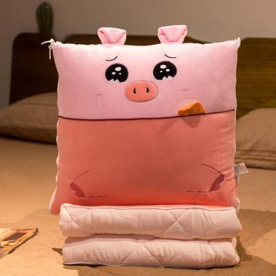 China Anti-Static Chinese Brand Soft Feel Dog Or Customized Animal Plush 2 In 1 Pillow Cover for sale