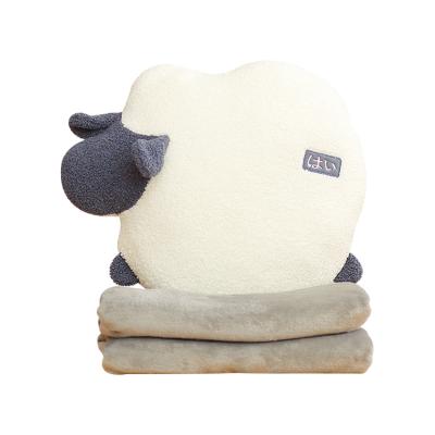 China Non Fading Soft Plush Anti-Static Customized 2 Sizes In 1 Pillow Cover for sale