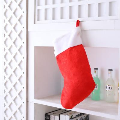 China Handmade Goods Customized Breathable Luxury Velvet Christmas Stocking for sale