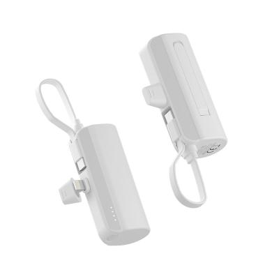 China White Tail Plug Power Bank Portable Charger 5V/2.1A Output Universal Compatibility for sale