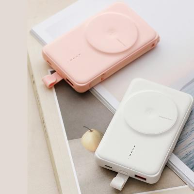 China Li Polymer Magnetic Power Bank Quick Charging 10000mAh Wireless Output for sale