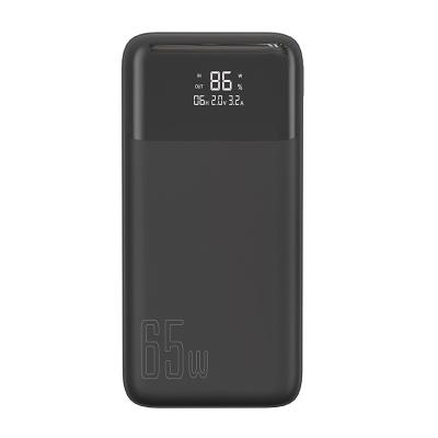 중국 검은색 65W 전력 은행 20000mAh 유니버설 전력 은행 판매용