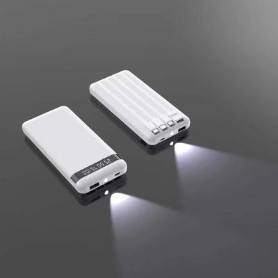 China Universal Compatibility Outdoor Power Bank 10000mAh with Built in Cable and Lightning Output for sale