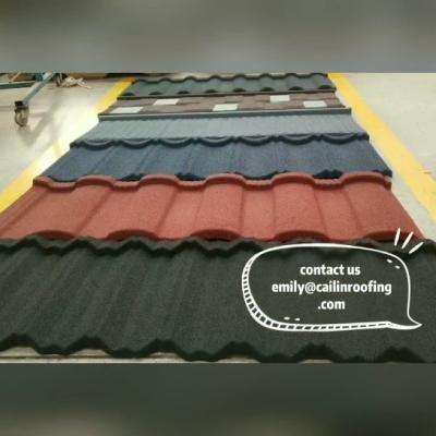 China Hotel Waterproof Light Weight Rainbow Tile Color Stone Coated Metal Roofing Tiles Materials Roofing Sheets for sale