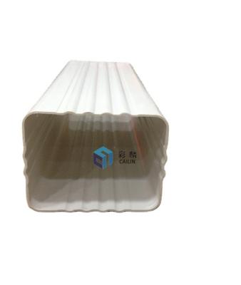 China Hotel Drainage Plastic Rain Gutter PVC Wrap Roof Color Double for sale